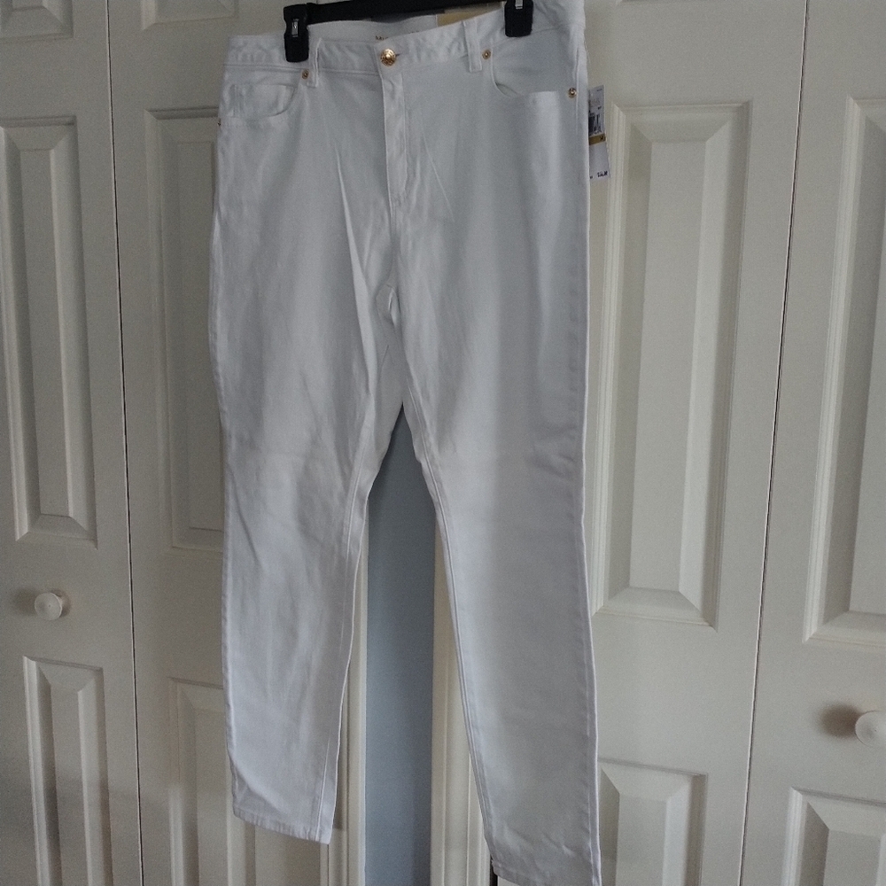 Michael Kors Izzy Skinny White Jeans 14 - Picture 5 of 15